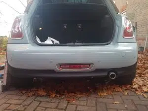 Mini Cooper rear colour coded parking sensors