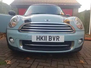 Mini cooper front colour coded parking sensors