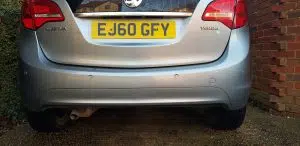 Opel Meriva rear parking sensors
