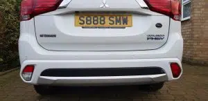 Mitsubishi phev rear parking sensors