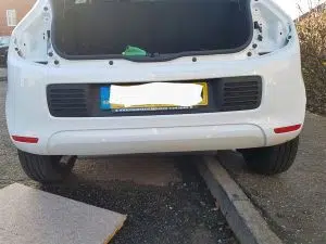 Renault Clio rear colour coded parking sensors