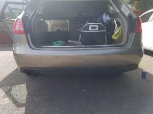 Audi A6 rear colour coded parking sensors