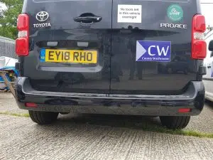 Toyota Proace rear parking sensors