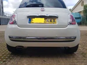 Fiat 500 rear colour coded parking sensors
