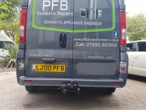 Vauxhall Vivaro rear color coded parking sensors