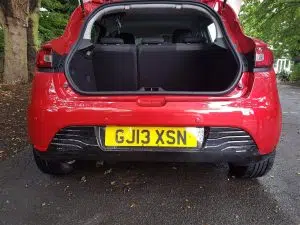 Renault Clio rear colour coded parking sensors