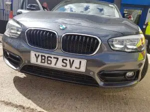 BMW 1 series front colour coded parking sensors