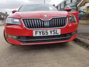 Skoda Octavia front colour coded parking sensors