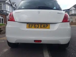 Suzuki Swift rear colour coded parking sensors