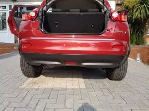 Nissan Juke rear colour coded parking sensors