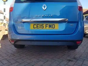 Renault Clio rear colour coded parking sensors
