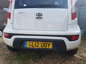 Kia Soul rear colour coded parking sensors