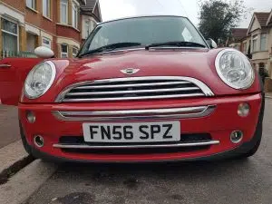 Mini Cooper front colour coded parking sensors
