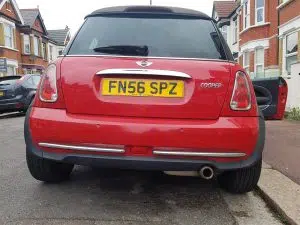 Mini cooper rear colour coded parking sensors
