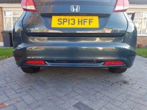 Honda Civic rear colour coded parking sensors
