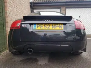 Audi TT rear colour coded parking sensors