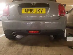 Mini Cooper rear colour coded parking sensors