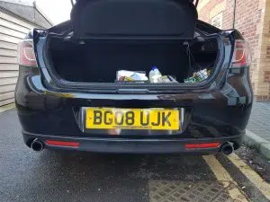 Mazda 6 rear colour coded parking sensors